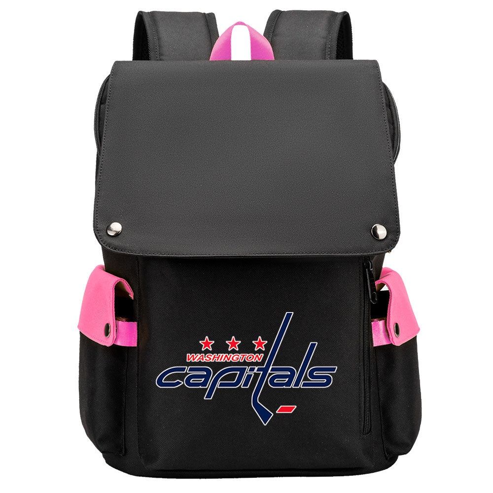 Washington Capitals Hockey Team School Backpack Oxford Laptop Bag