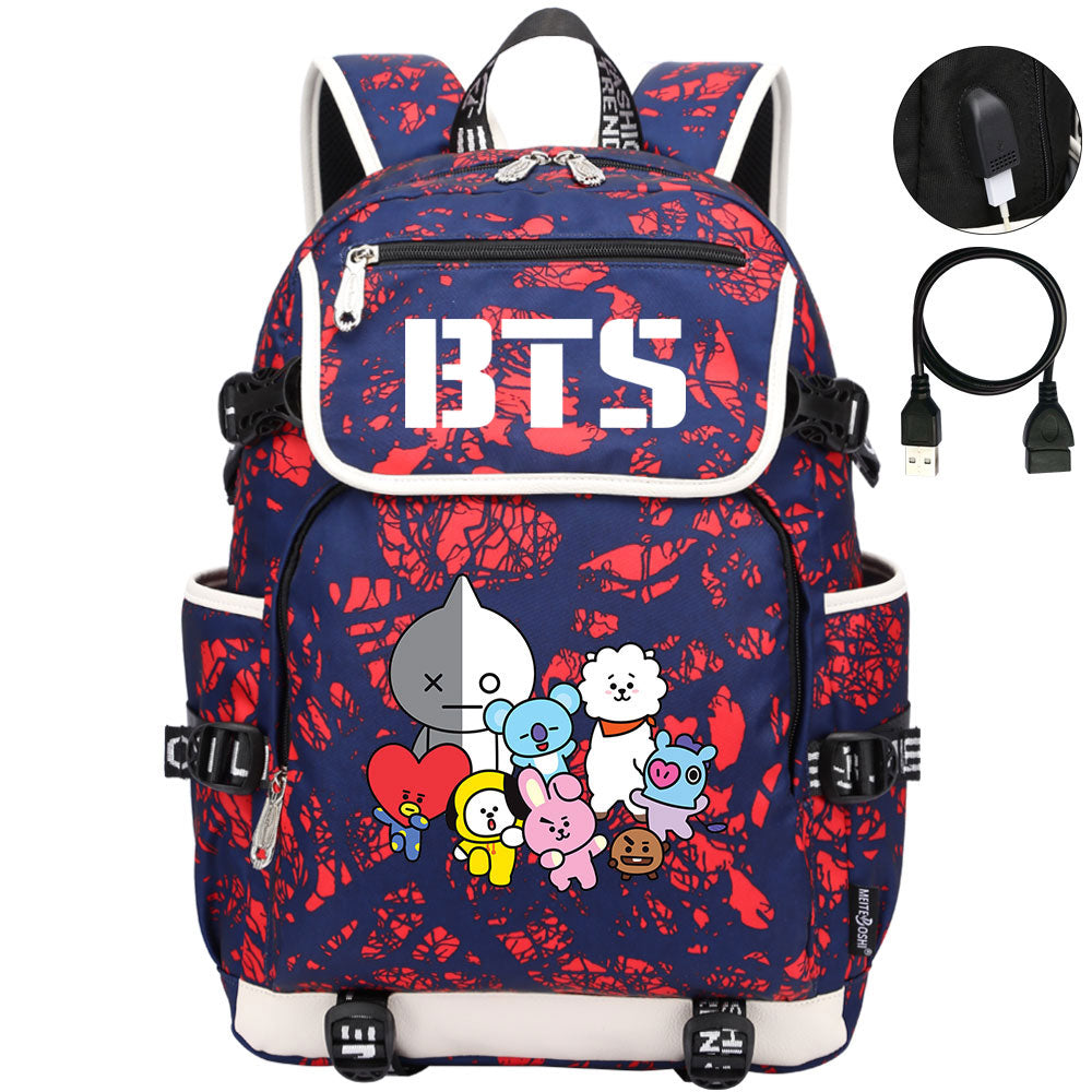 BTS Backpack School Notebook Travel Bags
