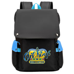 Edmonton Oil Kings Hockey Team School Backpack Oxford Laptop Bag