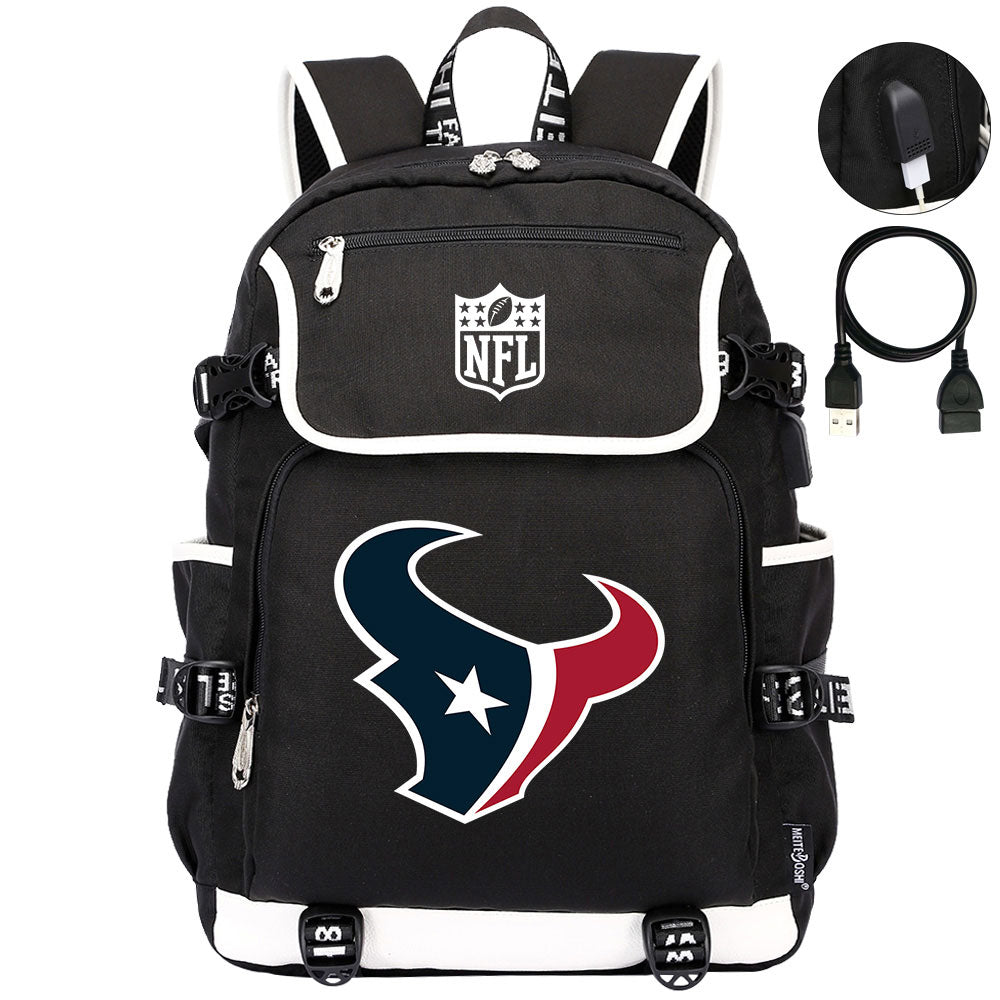 Houston Texans Hockey League Backpack School Notebook Travel Bag