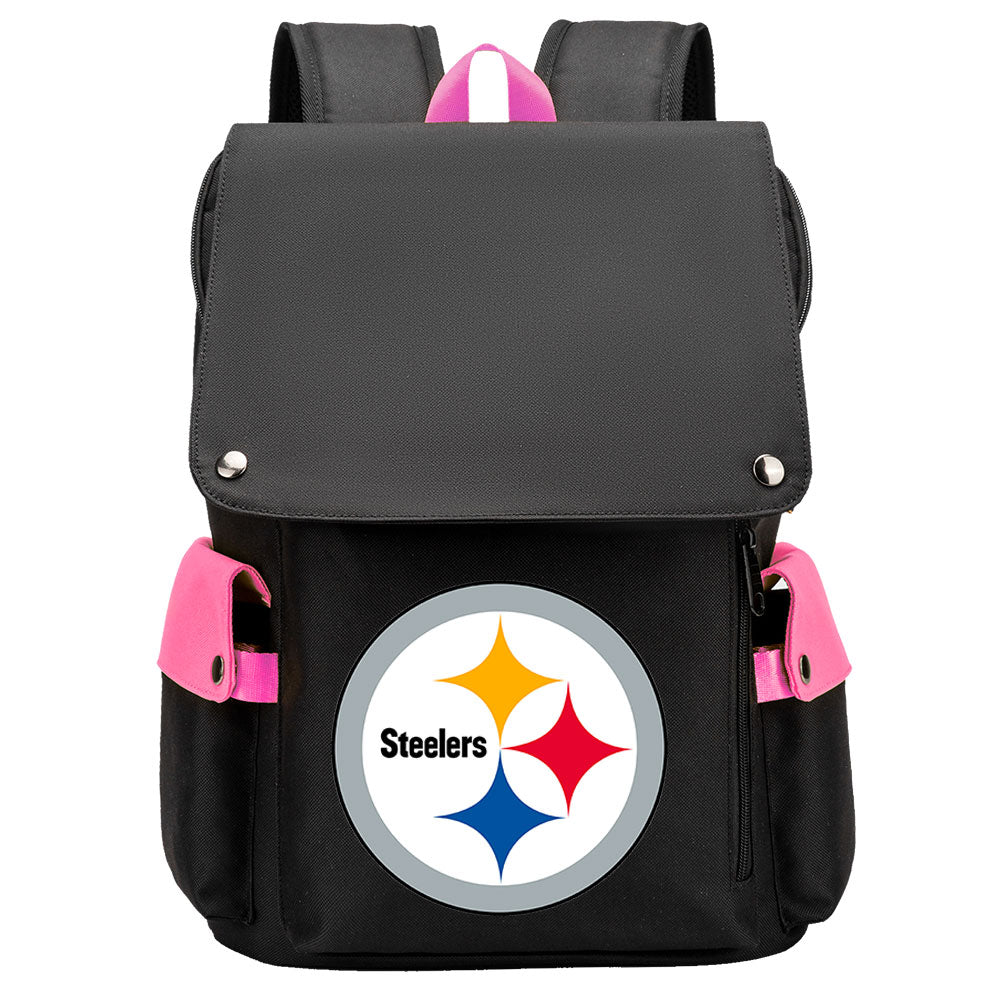 Pittsburgh Steelers Football Team Rugby Laptop Backpack Oxford School Bag