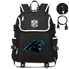 Carolina Panthers Football Team Rugby Backpack School Notebook Travel Bag