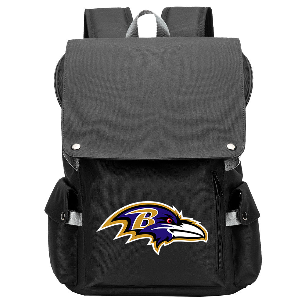 Baltimore Ravens Football Team Rugby Laptop Backpack Oxford School Bag