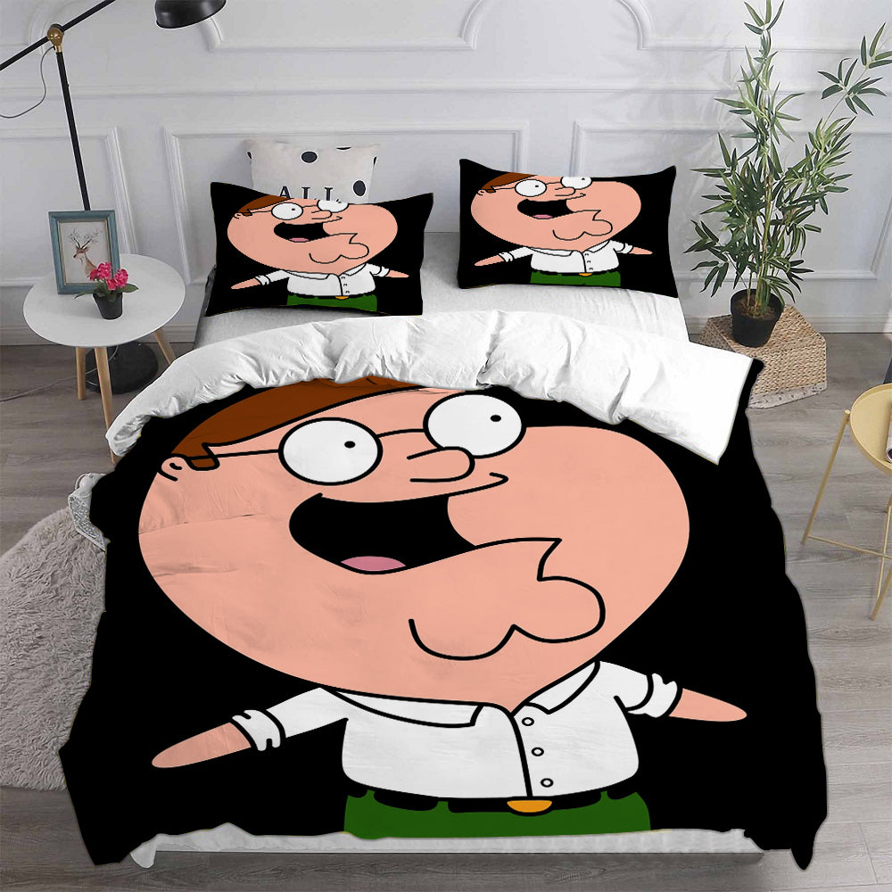 Family Guy Cosplay Bedding Set Duvet Cover Pillowcases Halloween Home Decor