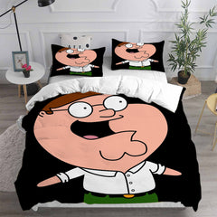 Family Guy Cosplay Bedding Set Duvet Cover Pillowcases Halloween Home Decor