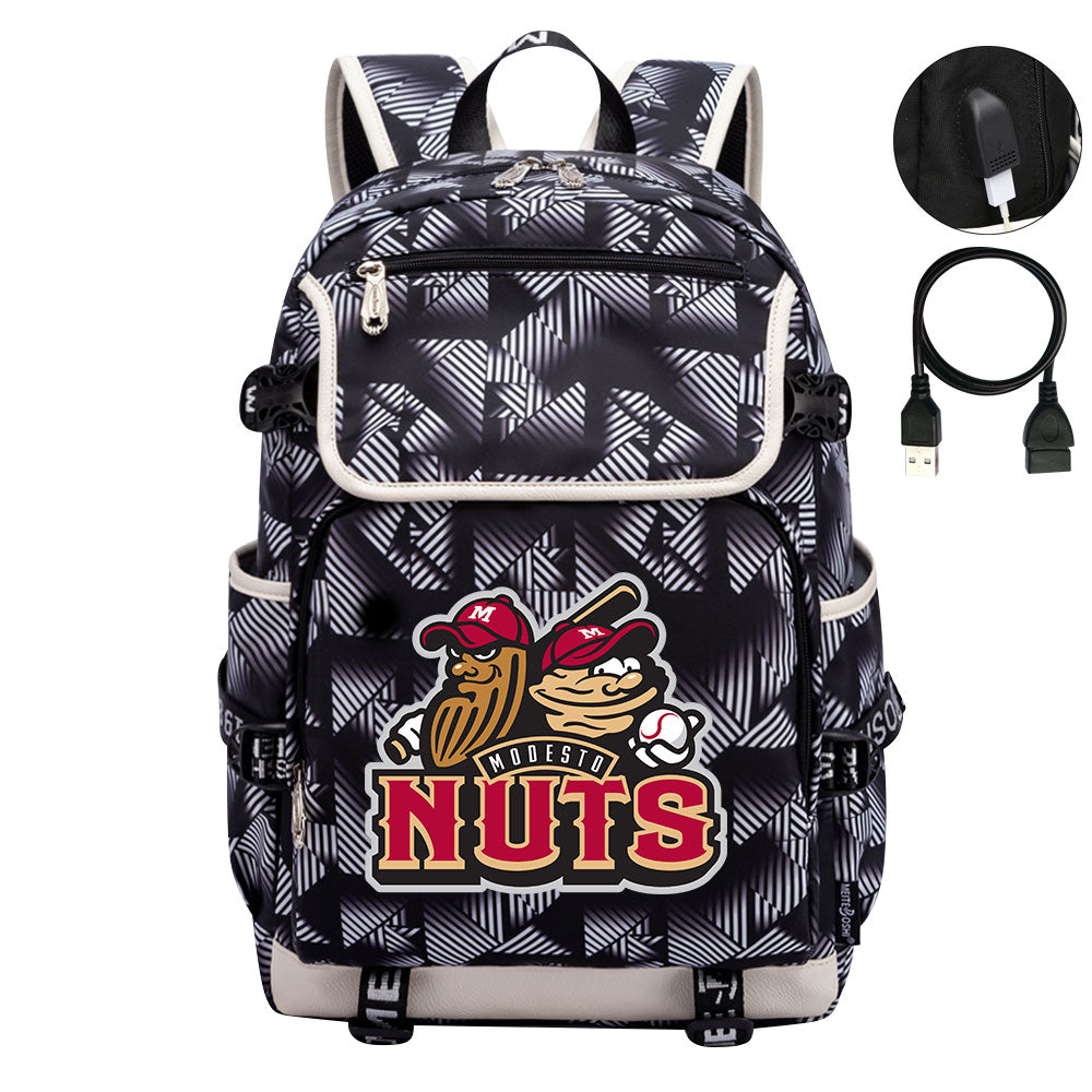 Modesto Nuts Backpack School Notebook Travel Bags