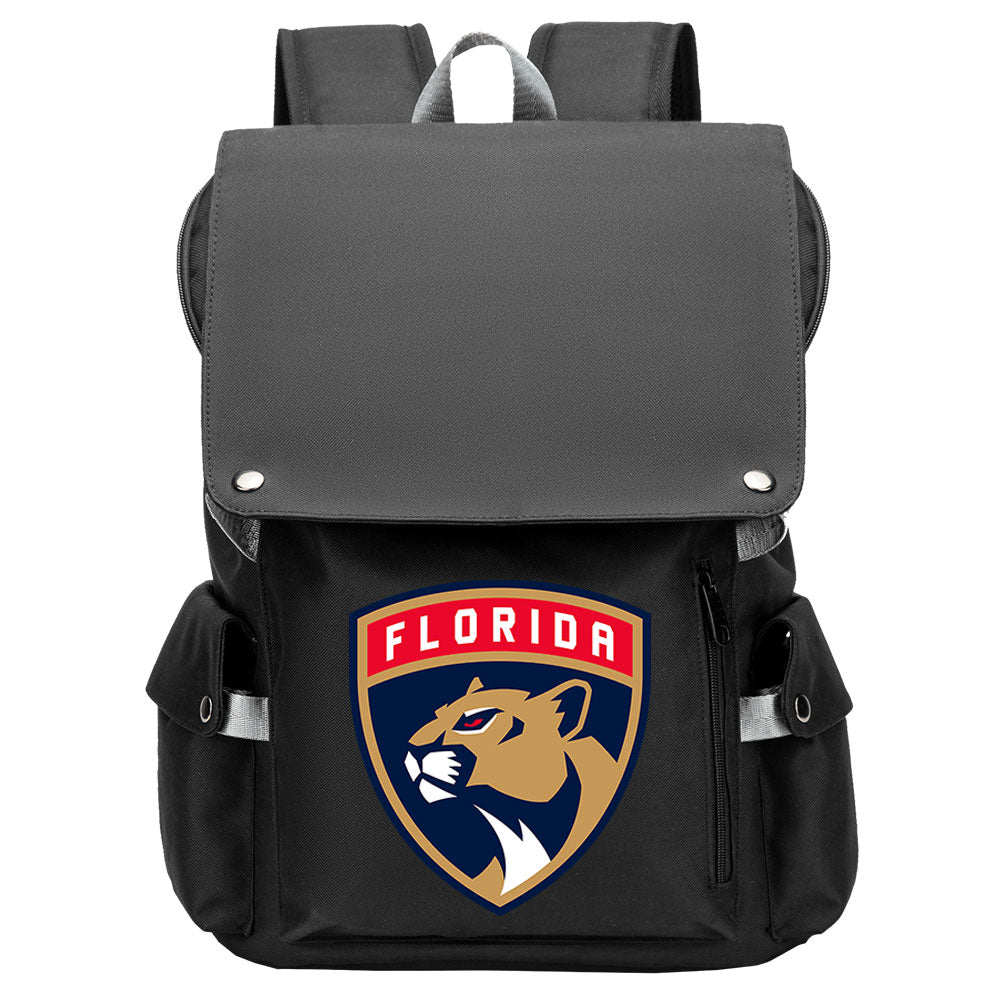 Florida Panthers Hockey Team School Backpack Oxford Laptop Bag