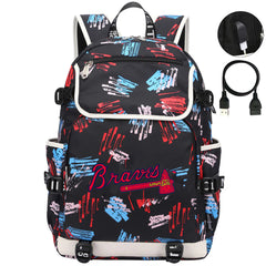Atlanta Braves Backpack School Notebook Travel Bags