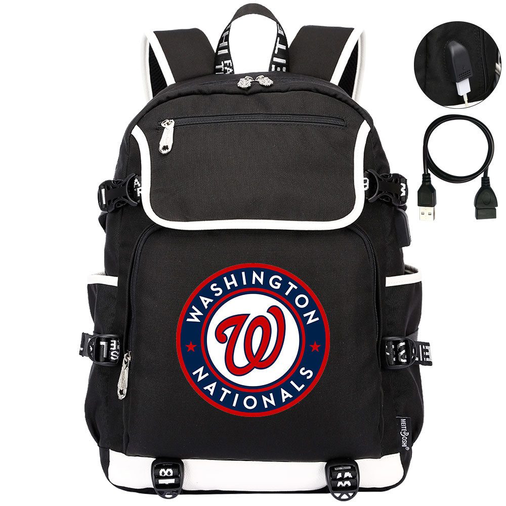 Washington Nationals Backpack School Notebook Travel Bags
