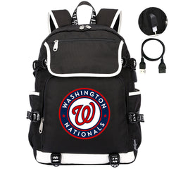 Washington Nationals Backpack School Notebook Travel Bags