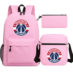 Washington Wizards Basketball School Backpack Shoulder Bag Pencil Bags 3pcs Set