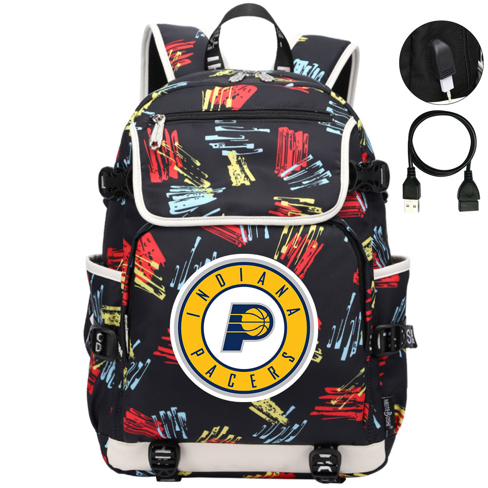 Indiana Pacers Backpack School Notebook Travel Bags