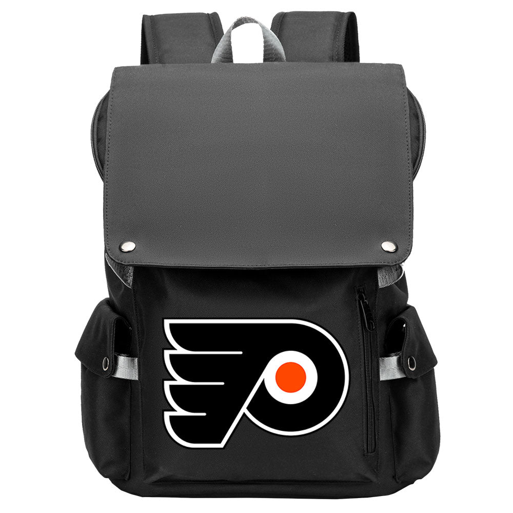 Philadelphia Flyers Hockey Team School Backpack Oxford Laptop Bag