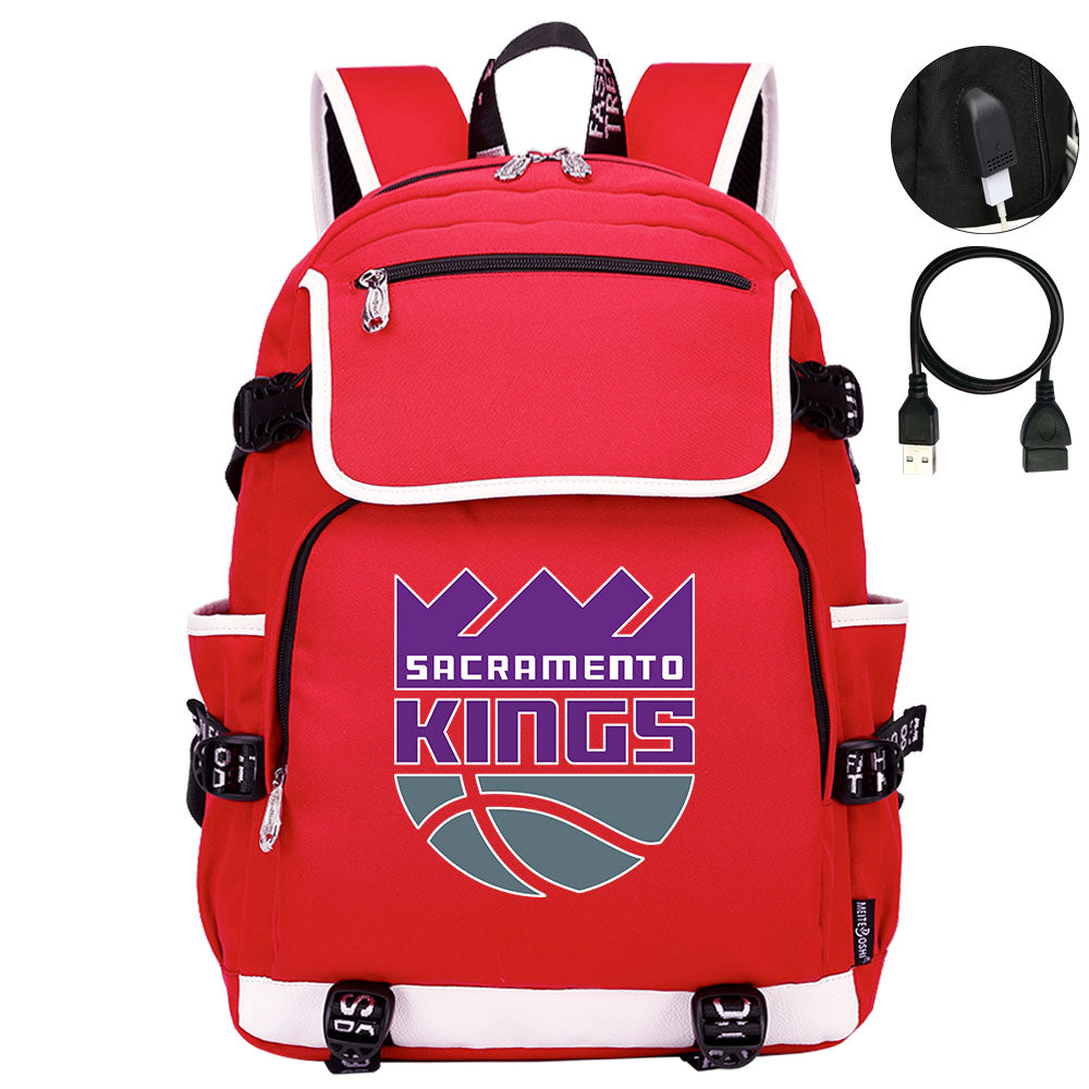 Sacramento Kings Backpack School Notebook Travel Bags