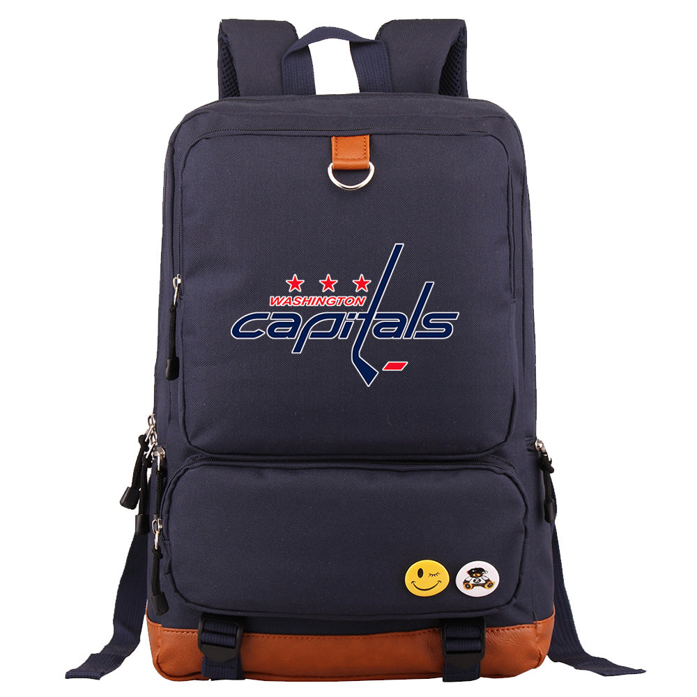 Washington Capitals Leafs Hockey Team Proof Backpack NoteBook Laptop School Bag