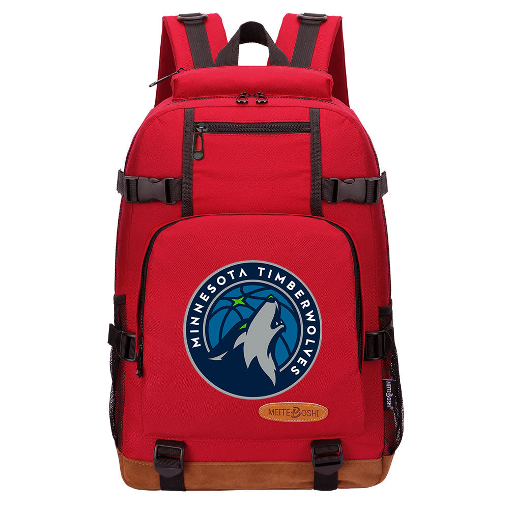 Minnesota Timberwolves Waterproof Backpack School Notebook Travel Bag