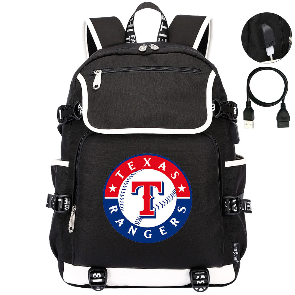 Texas Rangers Backpack School Notebook Travel Bags