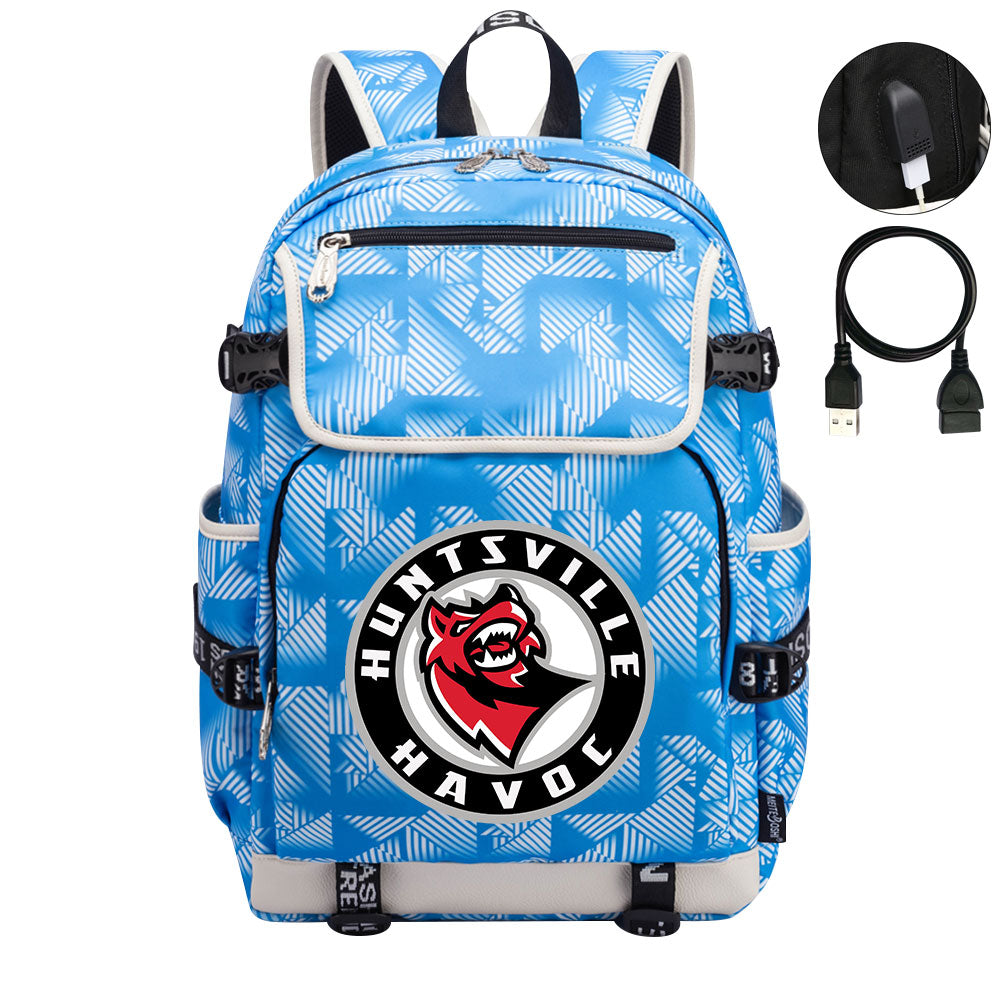 Huntsville Havoc Hockey League Backpack School Notebook Travel Bag