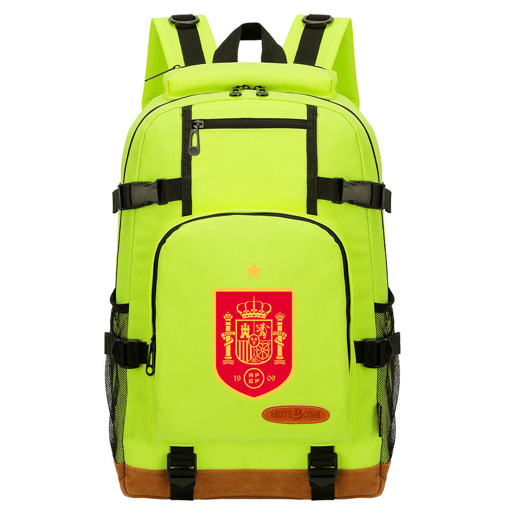Spain National Football Team Waterproof Backpack School Notebook Travel Bag