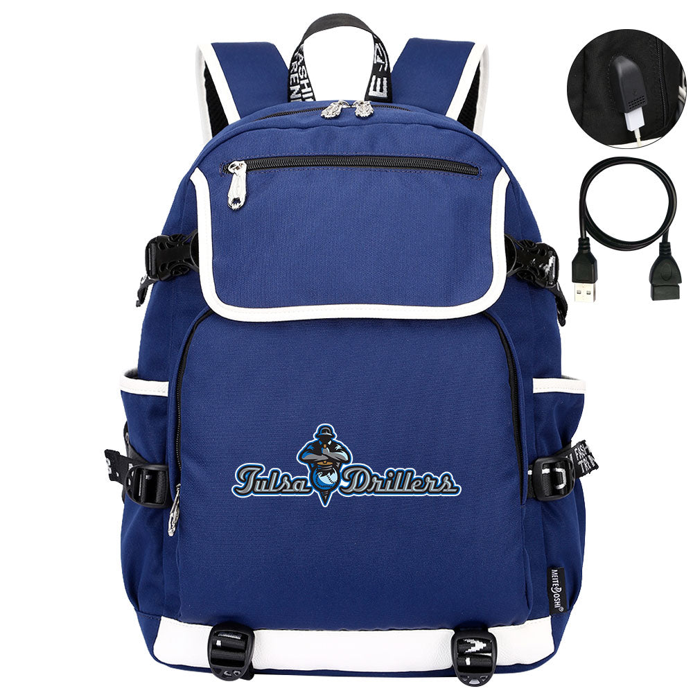 Tulsa Drillers Backpack School Notebook Travel Bags