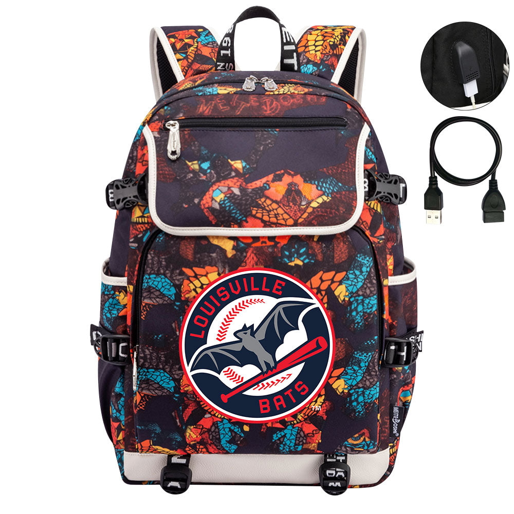 Louisville Bats Backpack School Notebook Travel Bags