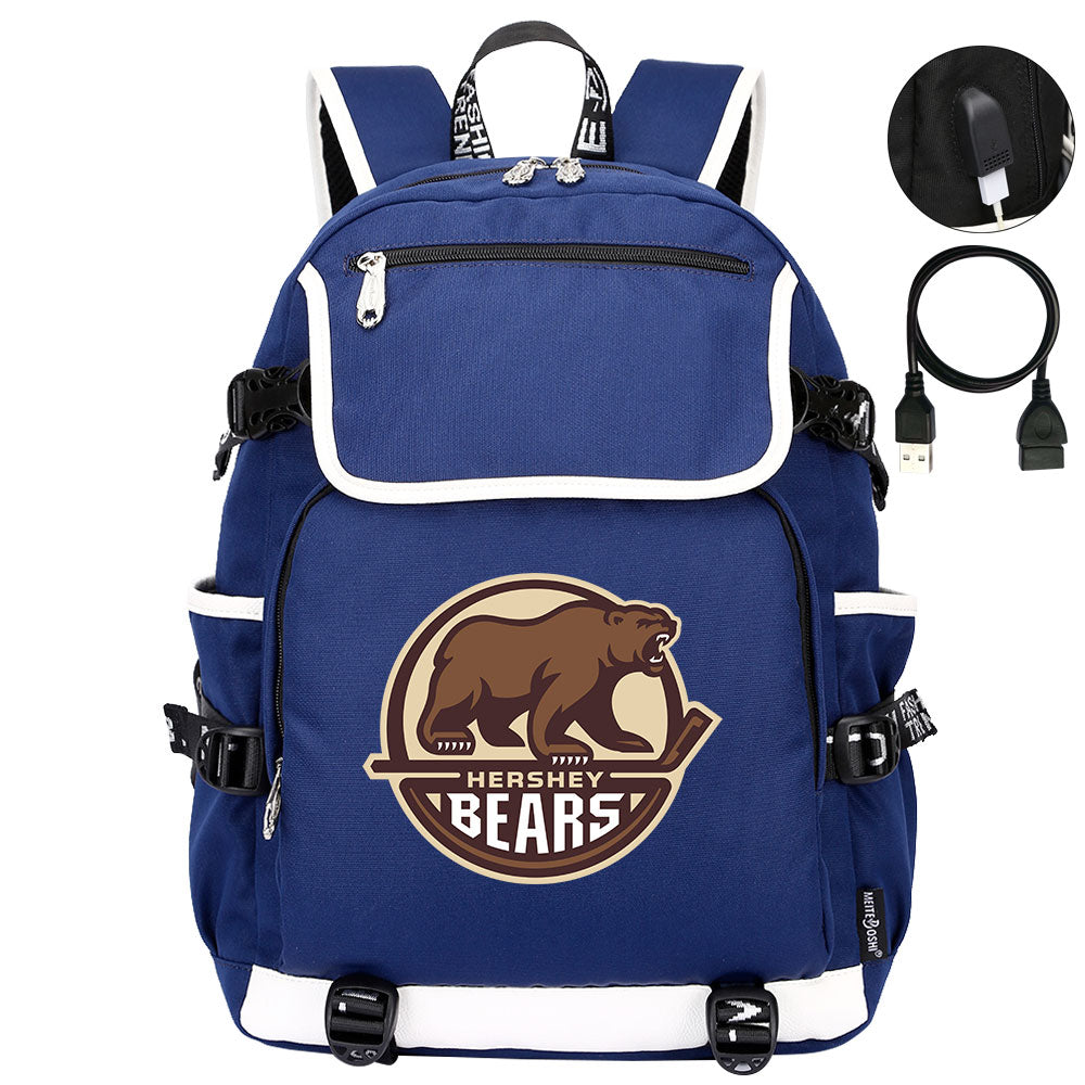 Hershy Bears Hockey League Backpack School Notebook Travel Bag