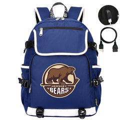 Hershy Bears Hockey League Backpack School Notebook Travel Bag