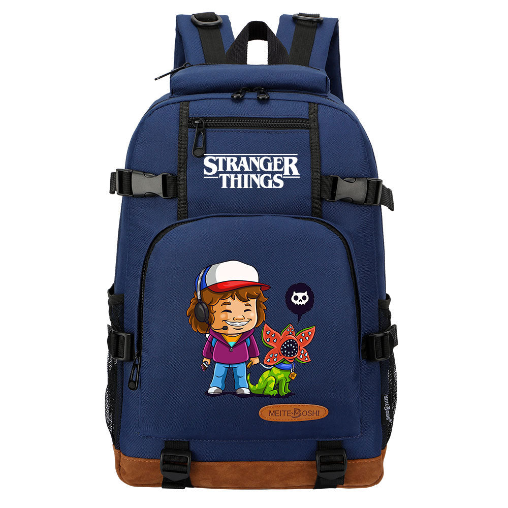 Strangers Things Dustin Henderson Waterproof Backpack School Notebook Travel Bag