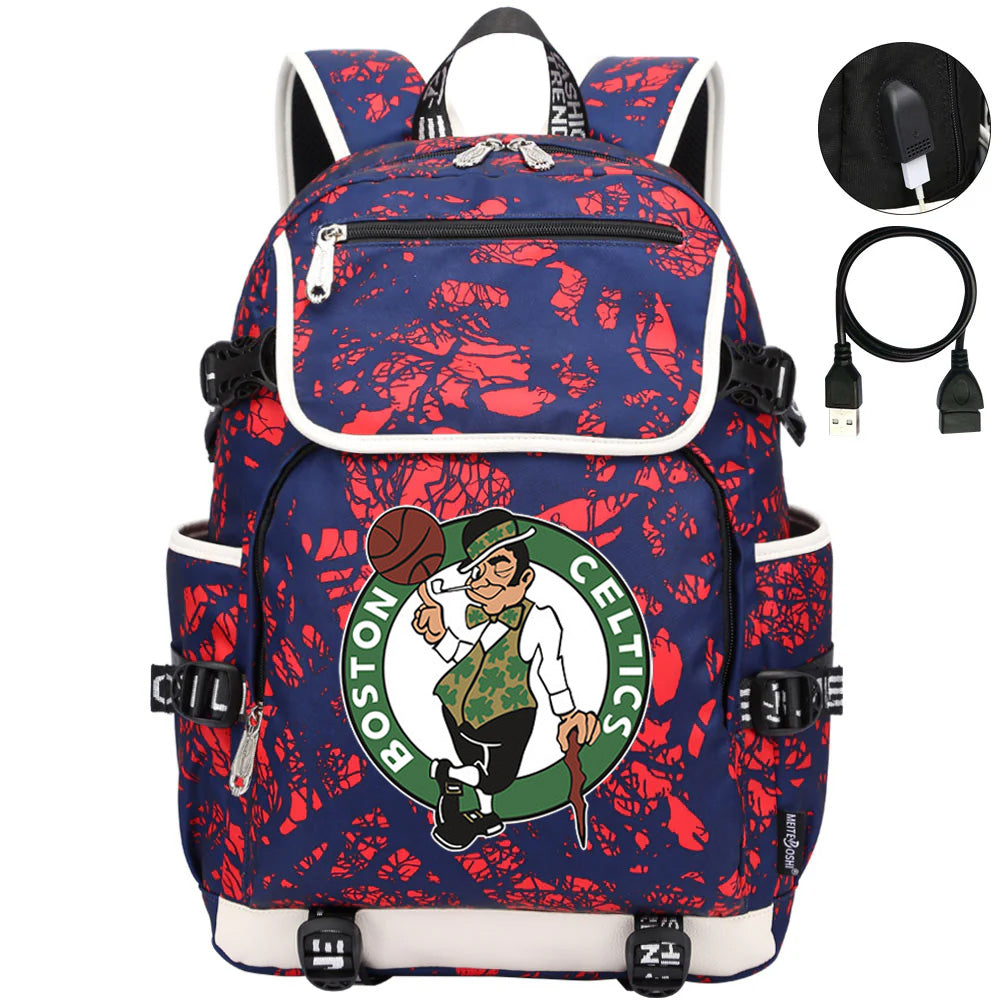 Boston Celtics Backpack School Notebook Travel Bags