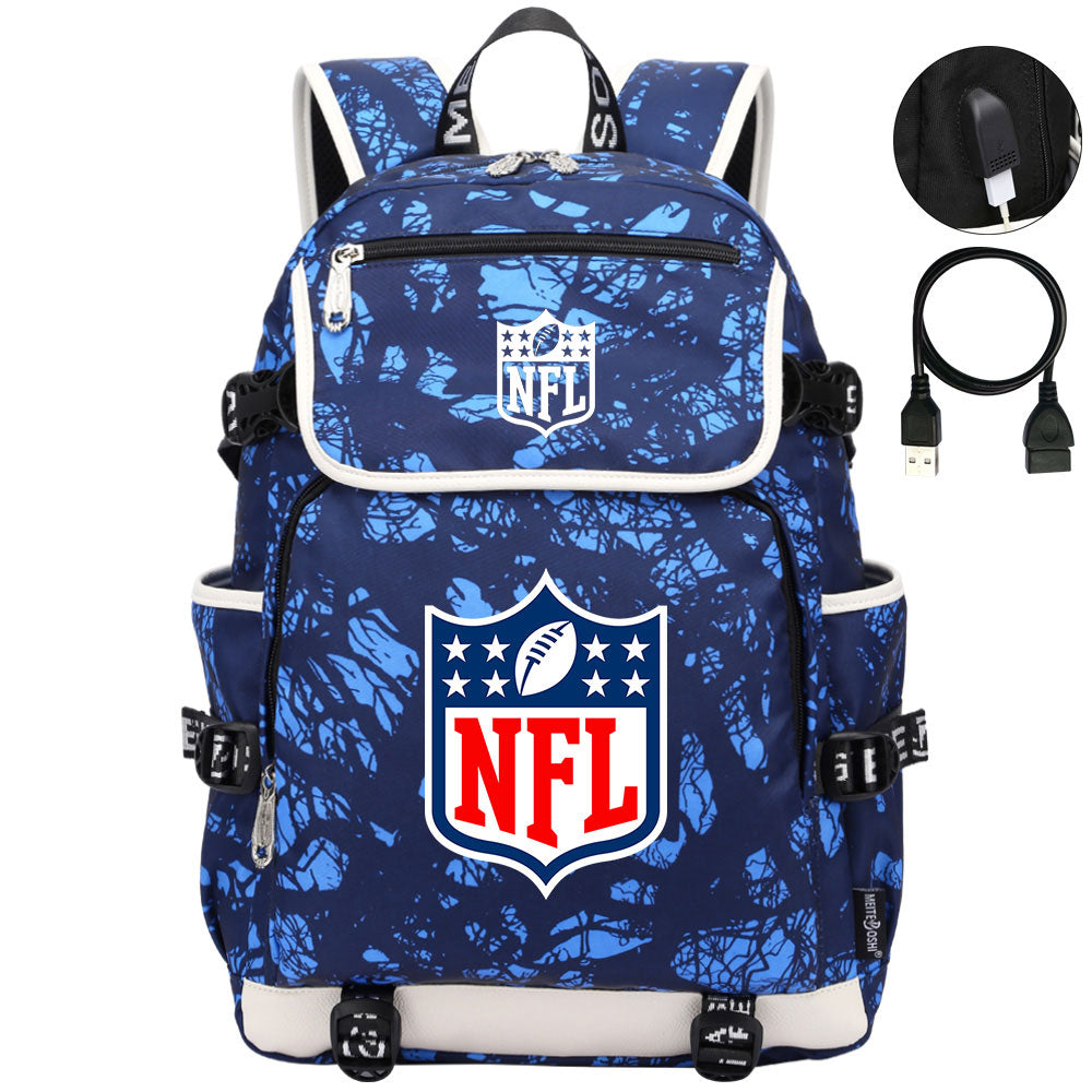 Football Team Rugby Backpack School Notebook Travel Bag