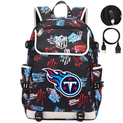 Tennessee Titans Football Rugby Backpack School Notebook Travel Bags