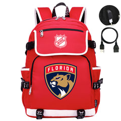 Florida Panthers Hockey League Backpack School Notebook Travel Bag