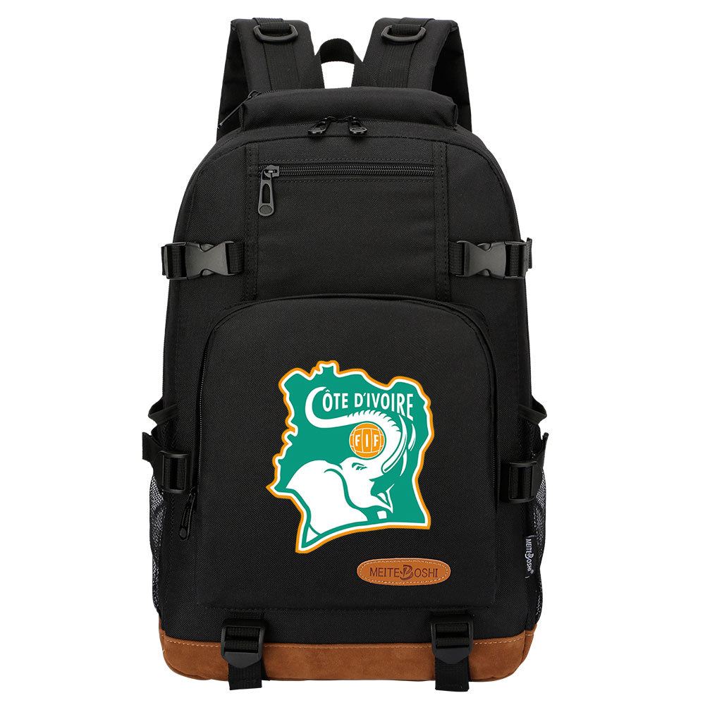 Ivory Coast National Football Team Waterproof Backpack School Notebook Travel Bag