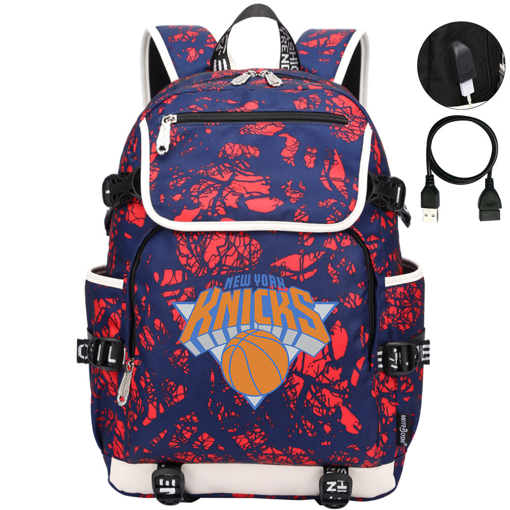 New York Knicks Backpack School Notebook Travel Bags