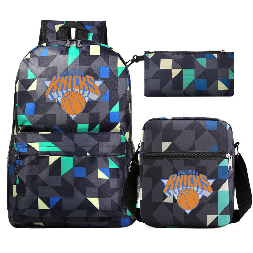 New York Knicks Basketball School Backpack Shoulder Bag Pencil Bags 3pcs Set