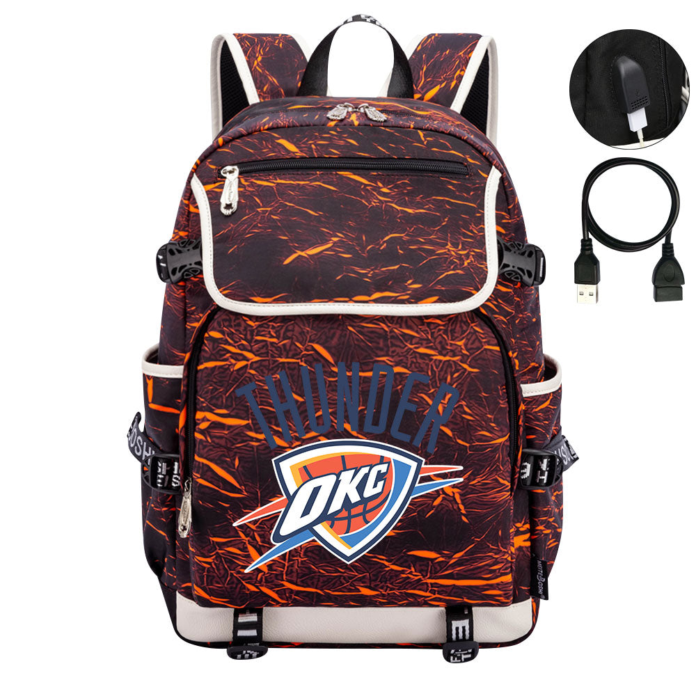 Oklahoma City Thunder Backpack School Notebook Travel Bags