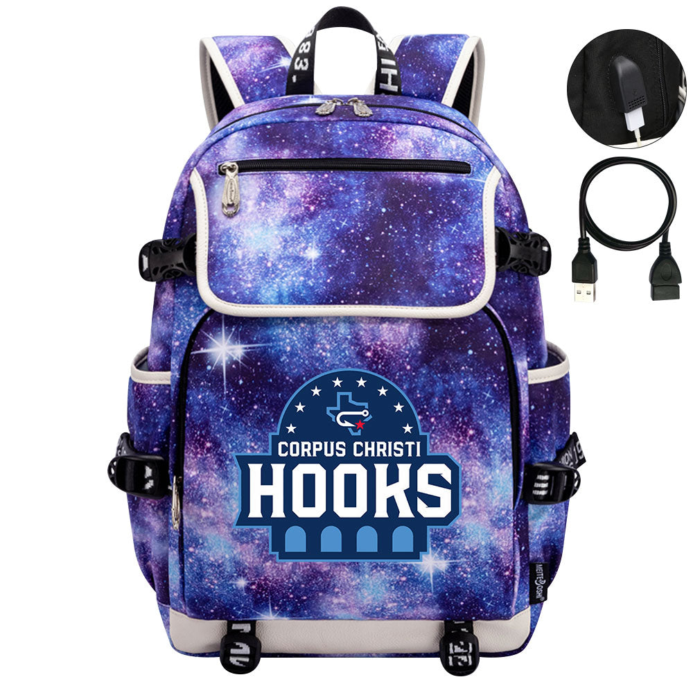 Corpus Christi Hooks Backpack School Notebook Travel Bags