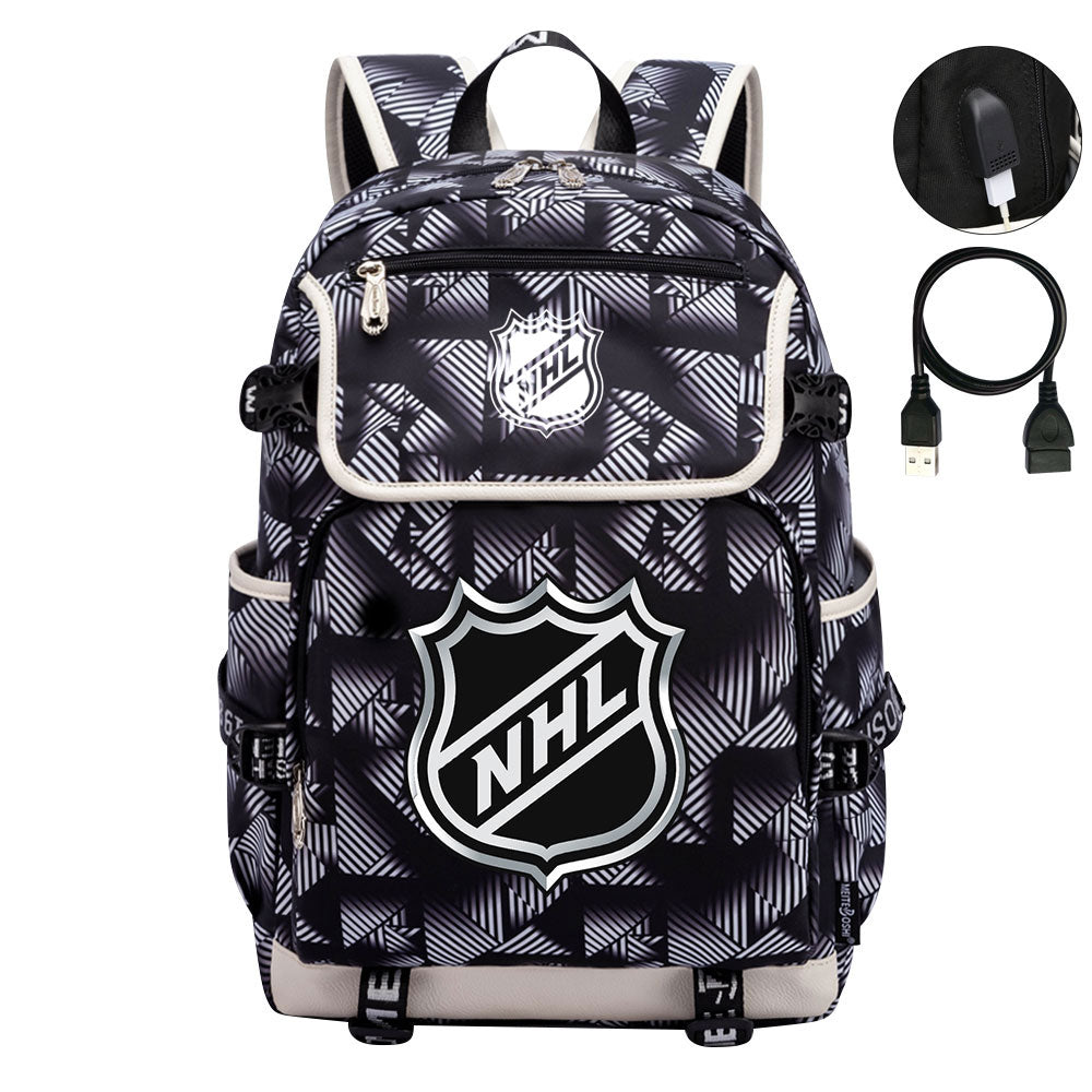 Hockey Team Backpack School Notebook Travel Bags
