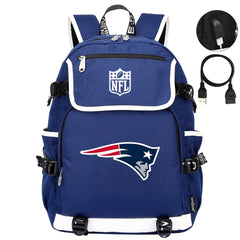 New England Patriots Football Rugby Backpack School Notebook Travel Bags