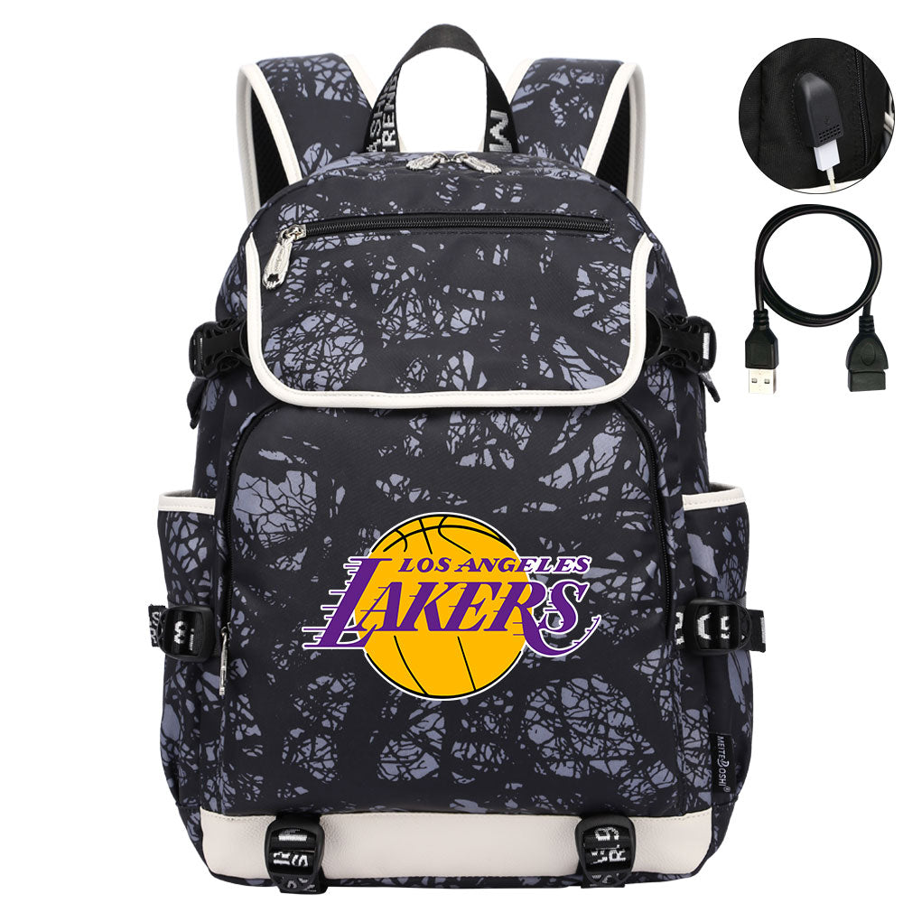 Los Angeles Lakers Backpack School Notebook Travel Bags