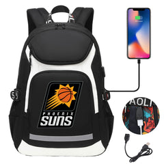 Phoenix Suns Backpack School Notebook Travel Bags With USB