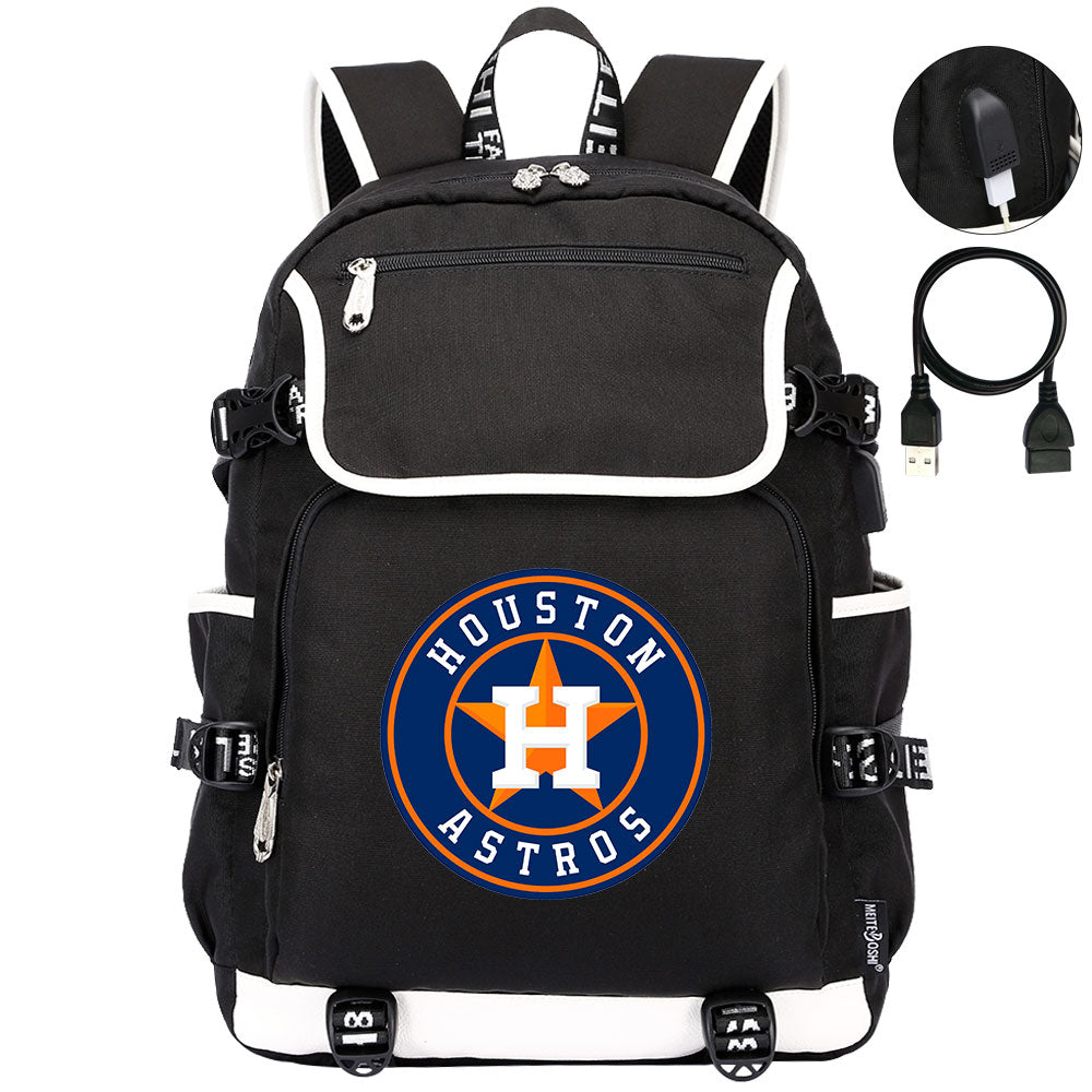 Houston Astros Backpack School Notebook Travel Bags