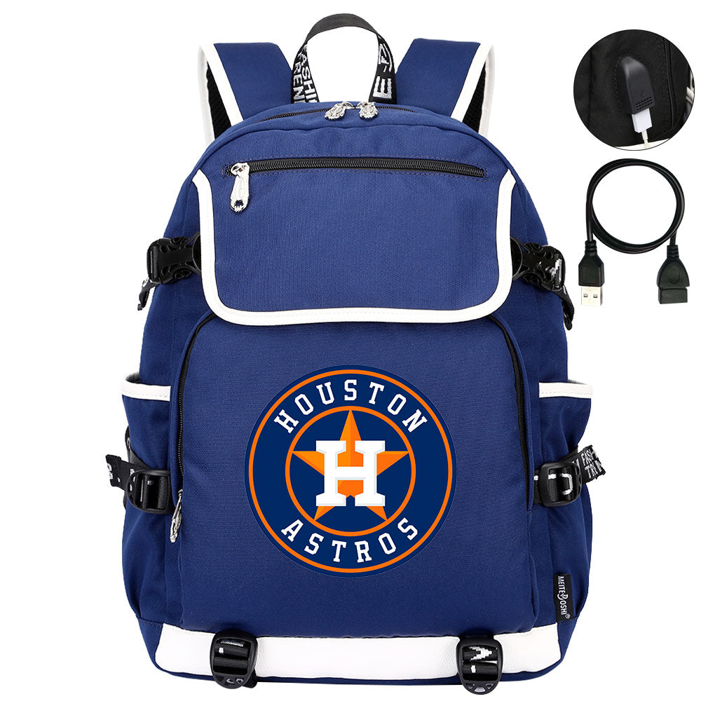 Houston Astros Backpack School Notebook Travel Bags