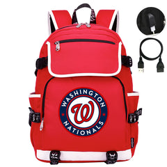 Washington Nationals Backpack School Notebook Travel Bags