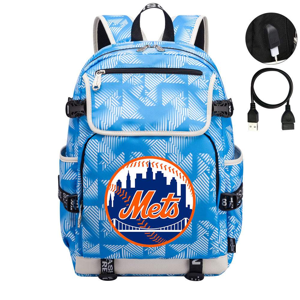 New York Mets Backpack School Notebook Travel Bags