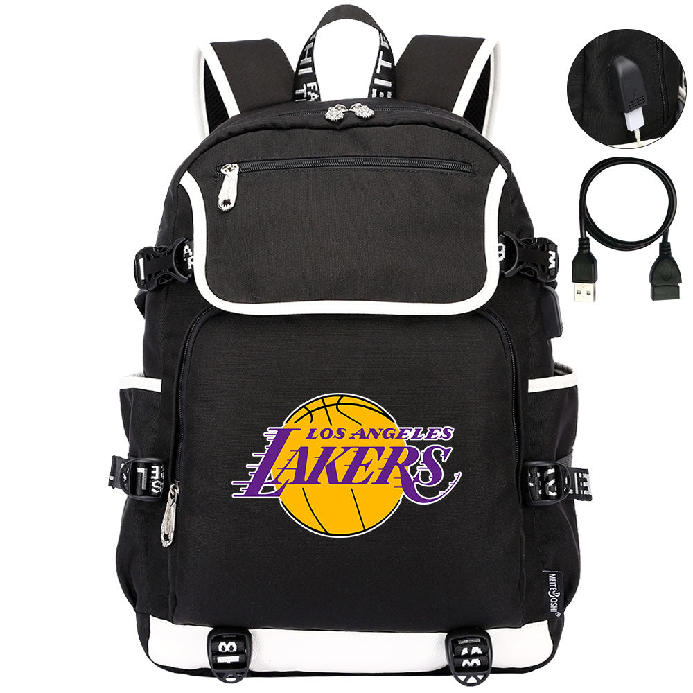 Los Angeles Lakers Backpack School Notebook Travel Bags