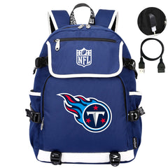 Tennessee Titans Football Rugby Backpack School Notebook Travel Bags