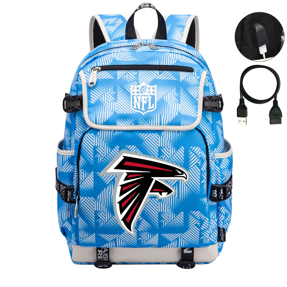 Atlanta Falcons Football Team Rugby Backpack School Notebook Travel Bag