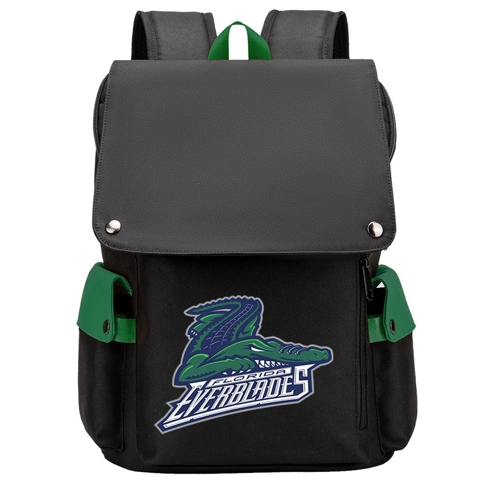 Florida Everblades Hockey Team School Backpack Oxford Laptop Bag