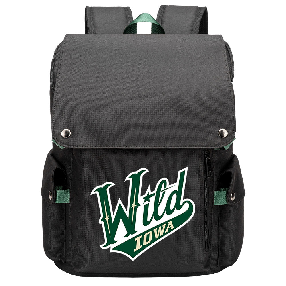 Iowa Wild Hockey Team School Backpack Oxford Laptop Bag